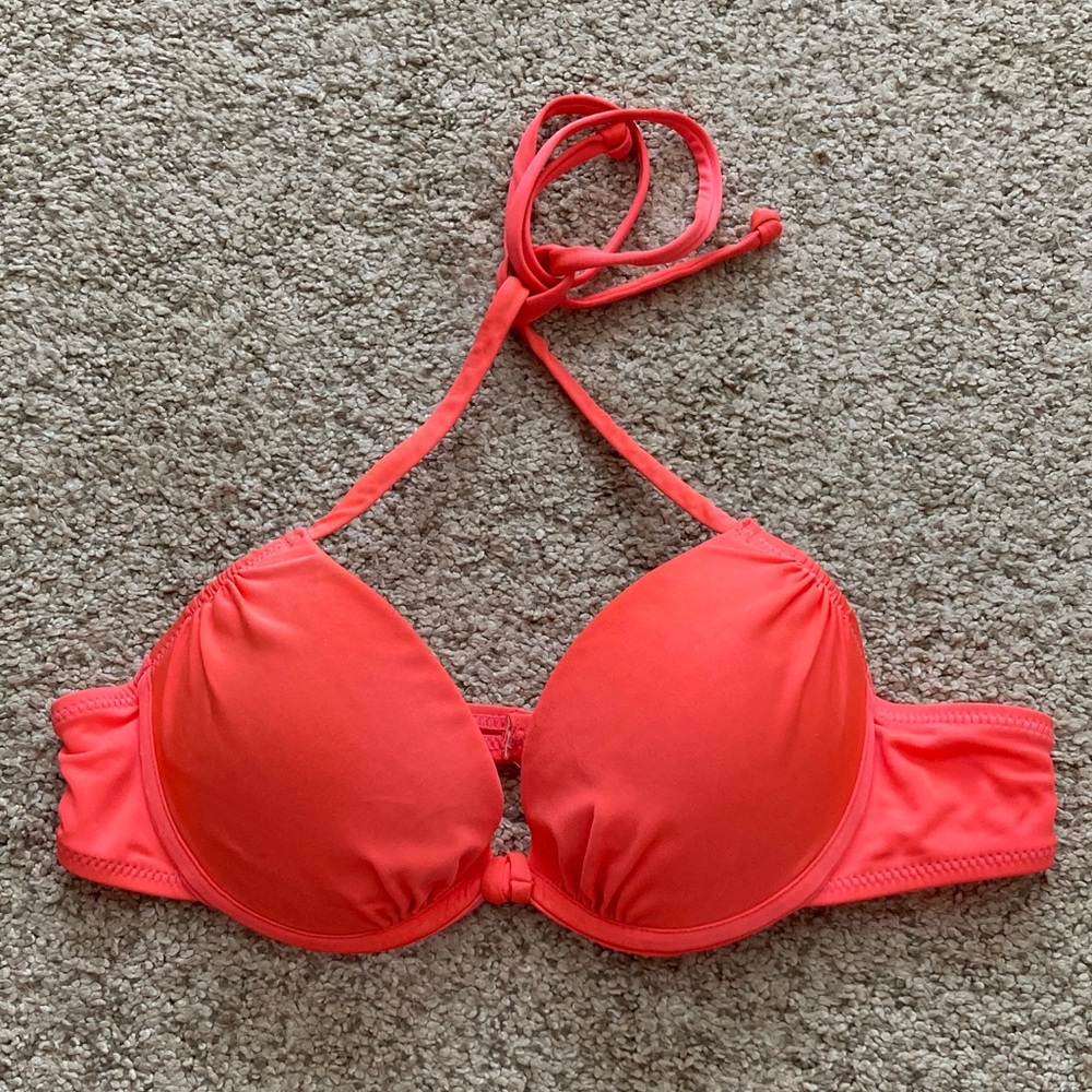 H&M 32B Neon Pink Swim Top